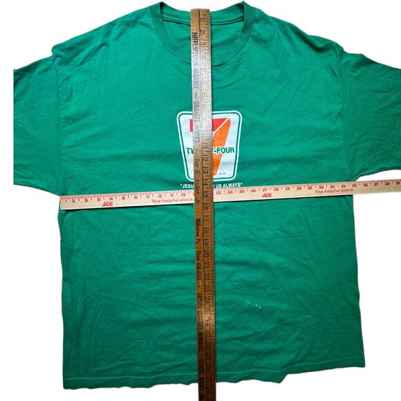 Vintage 2003 Kerusso 7/11 Gas Station 24/7 Jesus Rare Religion T-shirt Size 2XL - Picture 4 of 5